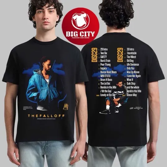 Discover J Cole The Fall Off Album Cover With Tracklist Two Sided Shirt