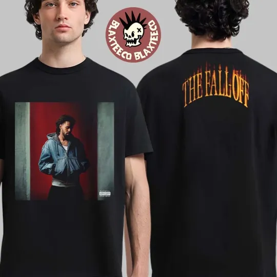 Discover J Cole The Fall Off CD Cover Photo With Logo Two Sided T-Shirt