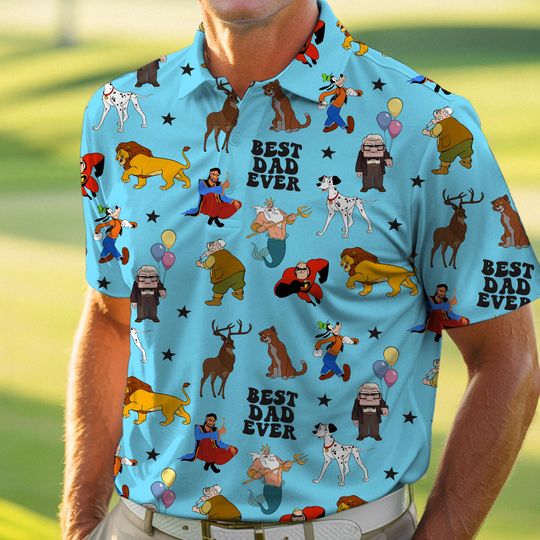 Best Dad Ever Polo Shirt, Father's Day Gift, Golf Lovers Short Sleeve Shirt, Happy Father's Day