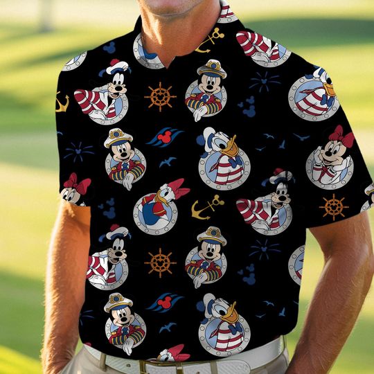 Discover Mickey And Friends Cruise Time Line Destiny Polo Shirt, Father's Day Gift, Xmas Holiday Golf Lovers Short Sleeve Shirt, Dad Christmas Gifts