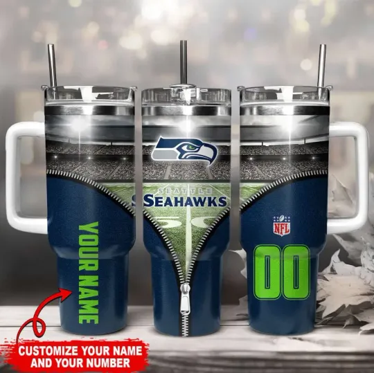 Discover Seattle Football Team Seahawkss 40oz Tumbler With Straw Vacuum Insulated