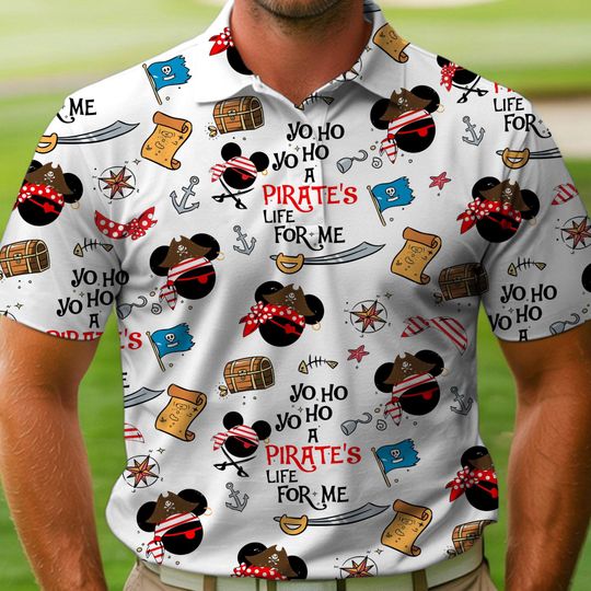 Discover Yo Ho Yo Ho Pirate's Life For Me Polo Shirt, Mickey Pirate Life Short Sleeve Shirt, Disney Cruise Polo, Disneyland Vacation Trip