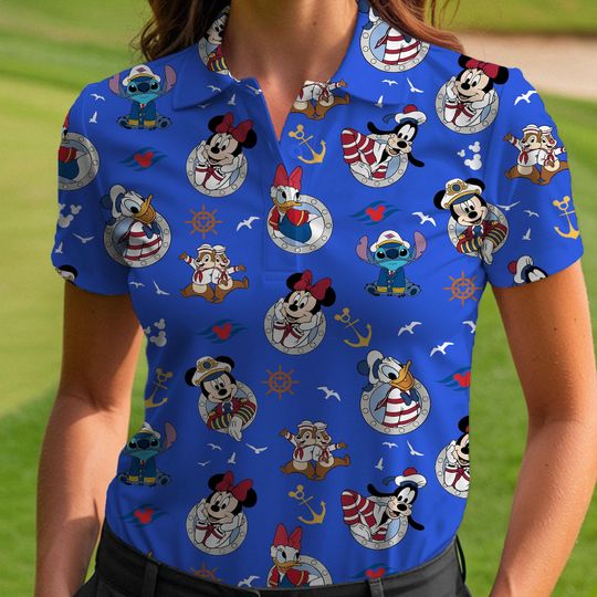 Discover Chip N Dale Stitch Mickey Donald Daisy Friend Disney Cruise Polo Shirt, Disney Cruise Group Shirt, Disneyland Trip