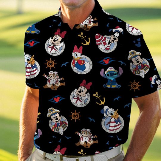 Discover Chip N Dale Stitch Mickey Donald Daisy Friend Disney Cruise Polo Shirt, Disney Cruise Group Shirt, Disneyland Trip