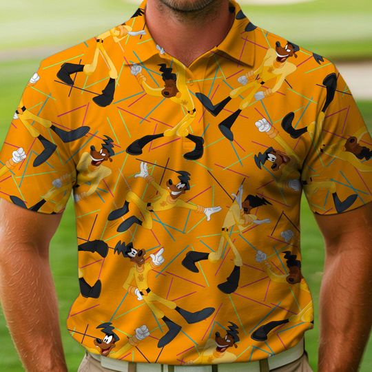 Discover Powerline Max Polo Shirt, Disney Goofy Powerline Stand Out Short Sleeve Shirt, A Goofy Movie Polo, Disneyland Vacation Trip