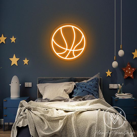 Discover Basketball Neon Sign, Sports Bedroom Decor, Game Room Lighting