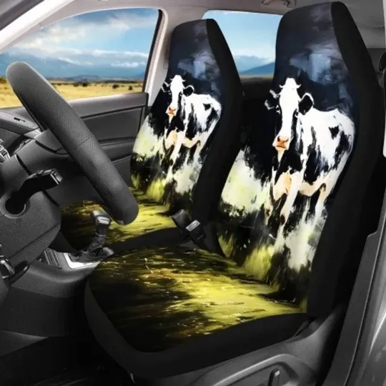 Discover Car Cow Print Seat Cover Animal Print Seat Cushion