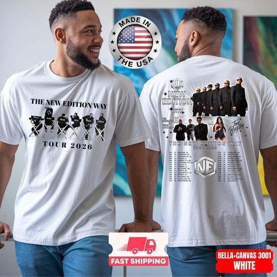 Discover New Edition Way Tour 2026 Shirt, Vintage R&B Concert Tee