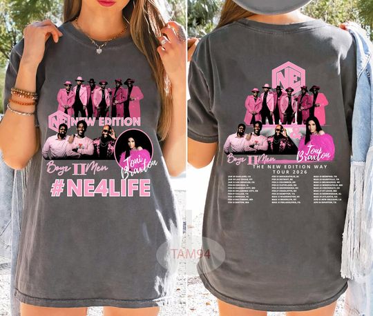Discover Vintage New Edition Boyz II Men Toni Braxton Shirt, The New Edition Way Tour 2026 Tee