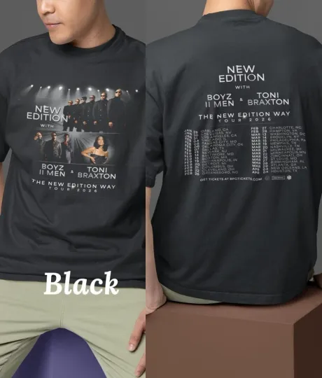 Discover New Edition Tour 2026 Vintage R&B Band Graphic T-Shirt for Music Fans