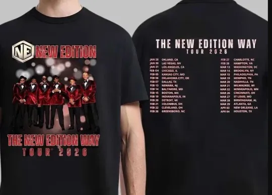 Discover New Edition Way Tour 2026 Shirt, NE R&B Group Concert T-Shirt