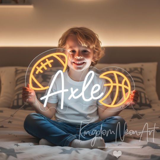 Discover Custom Rugby Basketball Neon Sign Custom Neon Signs Bedroom Wall Decor Gift For Kids