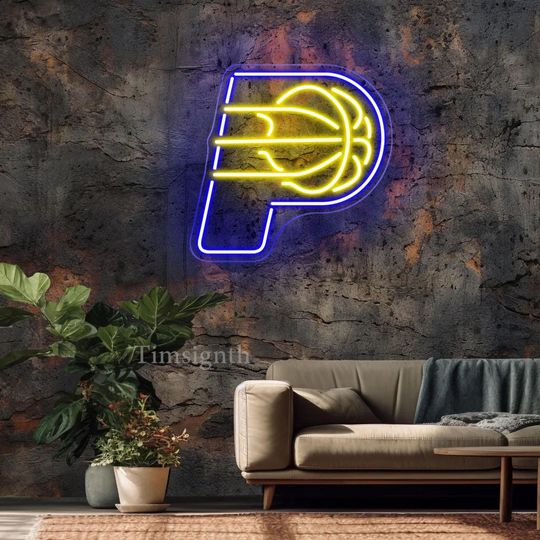 Discover Indiana Pacers LED Neon Sign, Basketball Team Decor