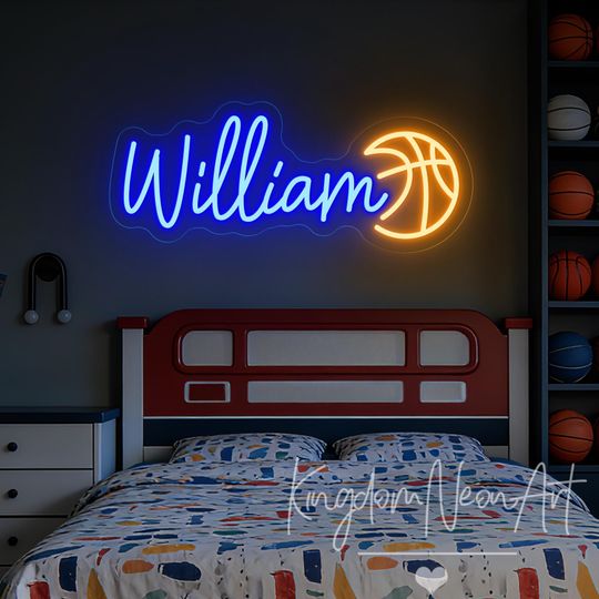 Discover Custom Basketball Neon Sign Customize Sports Led Neon Light Bedroom Wall Decor