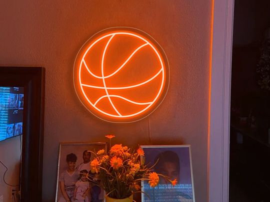 Discover Basketball LED Neon Sign, Birthday Gift for Him, NBA Sport Lights, LED Sign for Home Bedroom Wall Decoration