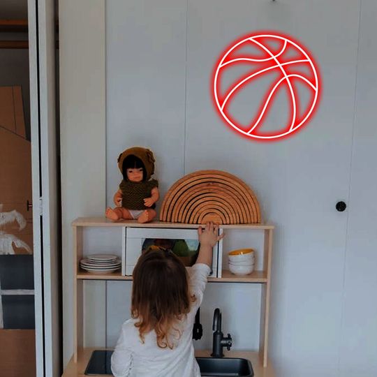 Discover Custom Neon Sign Basketball Neon Signs NBA Wall Art decor for Wall home bedroom Noen Light Decorations birthday party gift