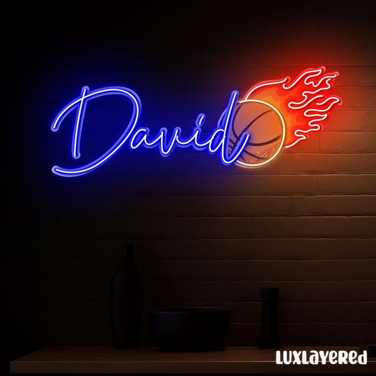 Discover Basketball Neon Sign: LED Wall Light For Sports Fans, Game Rooms, Home Decor, Gift For Basketball Lovers