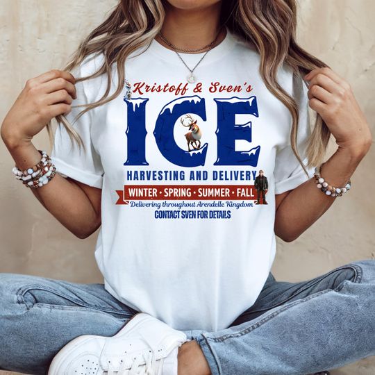 Discover Kristoff & Sven Ice Delivery Shirt: Trip Inspired T-Shirt for Men kids, Disney Vacation Tee, Arendelle Ice Harvesting Shirt