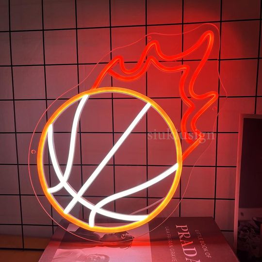 Discover Custom Basketball Neon Sign  LED Basketball Fan Dcor
