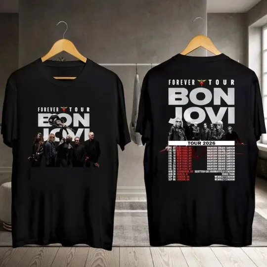 Discover NEW!!! Bon Jovi 2026 Forever Tour Shirt, Bon Jovi 2026 Tour Shirt, Bon Jovi 80s