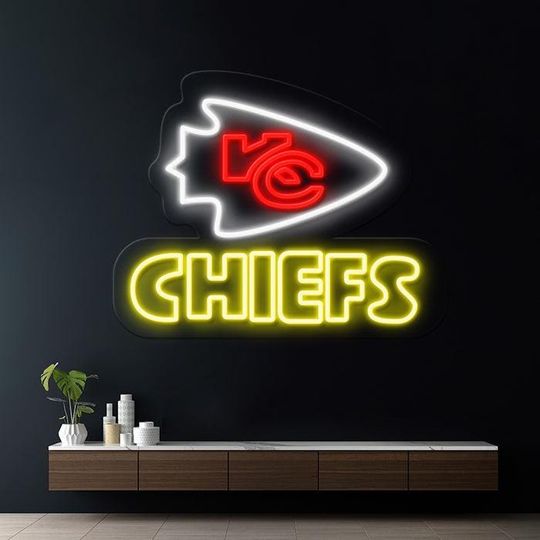 Discover football Team Logo Neon LED Wall Decor  UV Printed Acrylic Man Cave Art