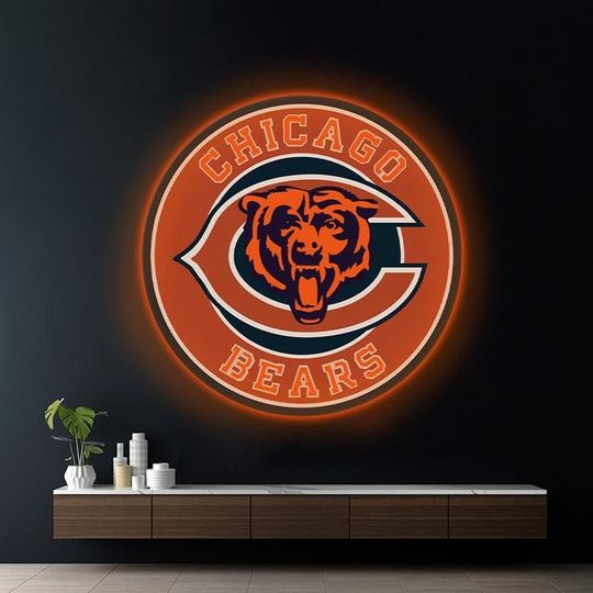 Discover football Team Logo Neon LED Wall Decor  UV Printed Acrylic