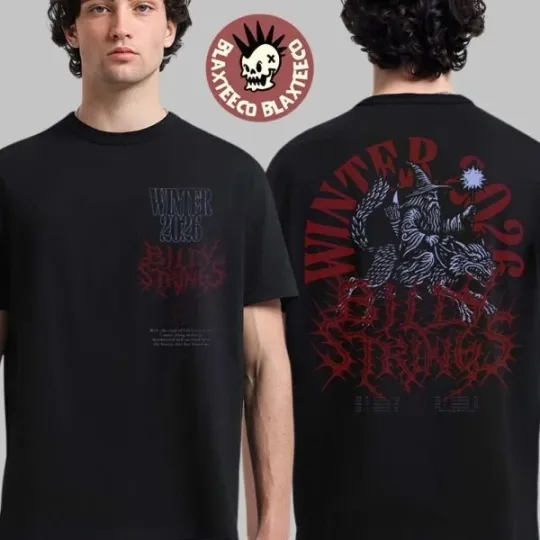 Discover Billy Strings Winter 2026 Tour Wizard Metal T-Shirt Unisex All Sizes