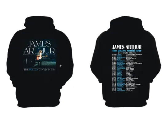James Arthur World Tour 2026 Hoodie - The Pisces Tour Music Lover Pullover