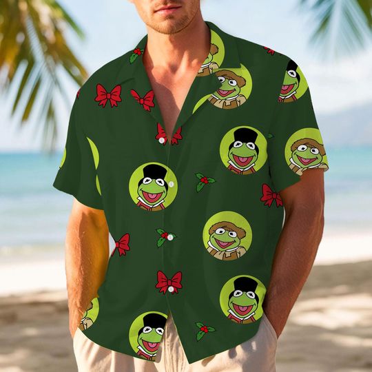 The Muppet Christmas Carol Kermit Frog Hawaiian Shirt, Abby Saja Costume Button Shirt, Demon Saja Boy Shirts, Abby Cosplay Hawaiian Shirt