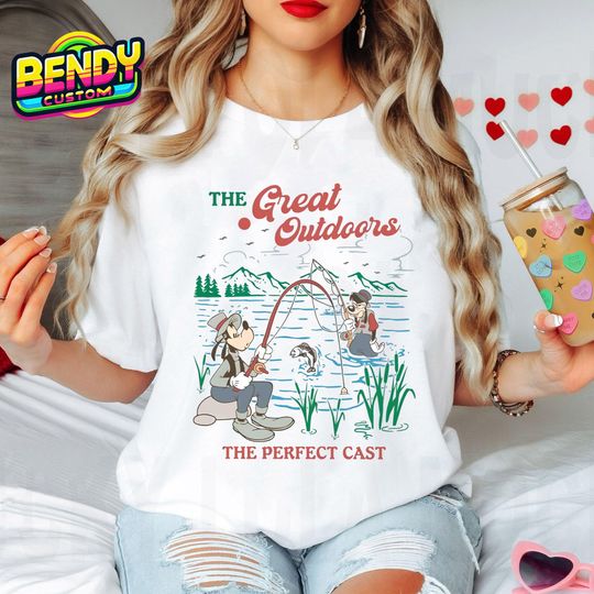 Discover Vintage Disney Parks A Goofy Movie Father'S Day Shirt, Max & Goofy Fishing Tshirt, Magic Kingdom, Disney Dad and Son Tee, The Great Outdoors