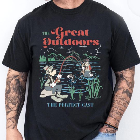 Retro The Great Outdoors Disney Goofy & Max Goof Shirt, Perfect Cast Disney Shirt,Rad Dad Rad Son Shirt, Fathers Day 2026 Daddy Me Shirt