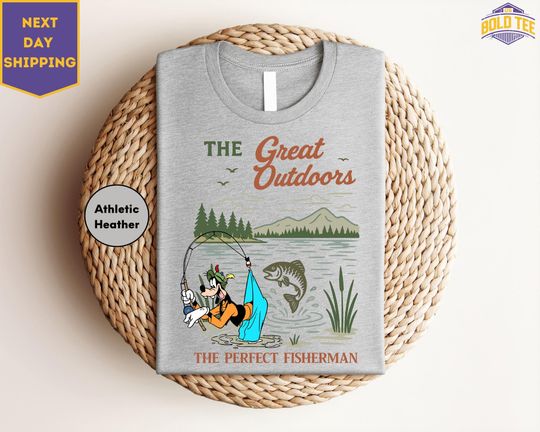 Discover Disney Parks A Goofy Movie Father's Day Shirt, Disney Dad and Son Tee, Max & Goofy Fishing Tee, The Great Outdoors Tee