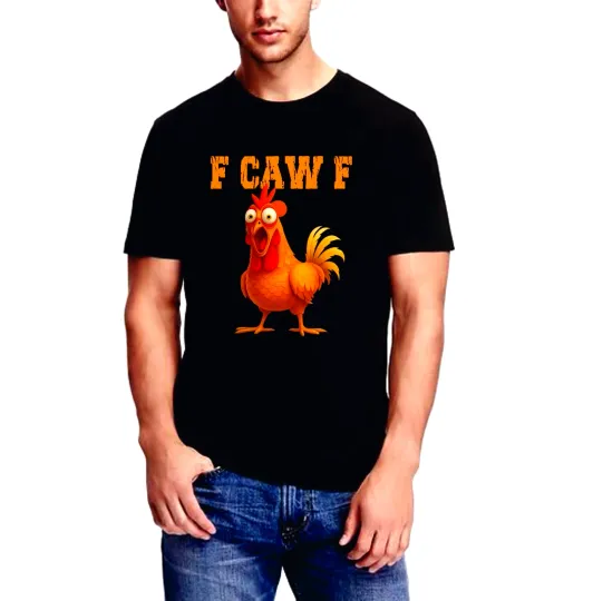 Discover F-Caw-F Funny Chicken T-Shirt Meme Humor Quote Vintage Cartoon Top