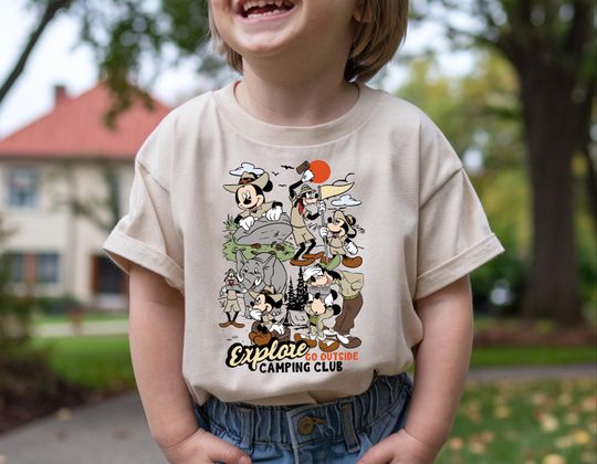 Discover Disney Explore Go Outside Camping Club Shirt, Mickey and Friends Safari Sweatshirt, Disney Animal Kingdom Family Trip, Disney Camping Tee
