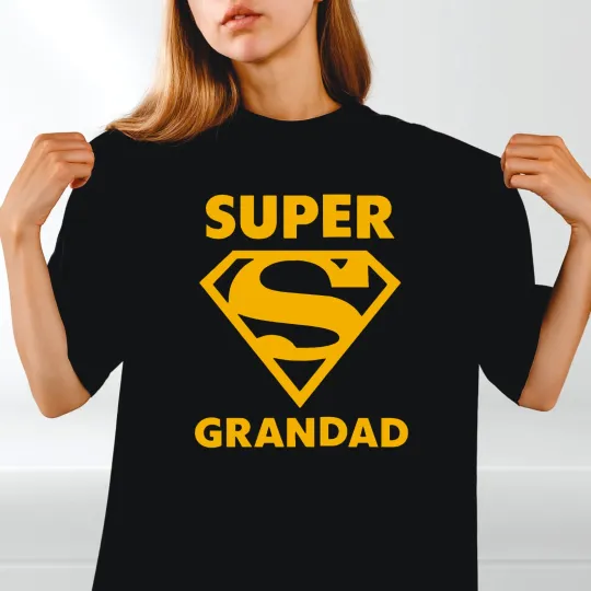 Discover Super Grandad T-Shirt - Funny Hero Grandpa Family Tee for Unisex