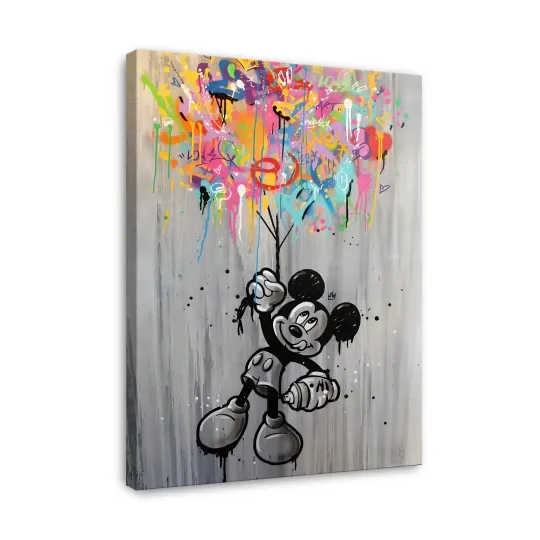 Discover Trendy Mickey Cartoon Wall Art Framed Canvas Print for Kids Room Decor
