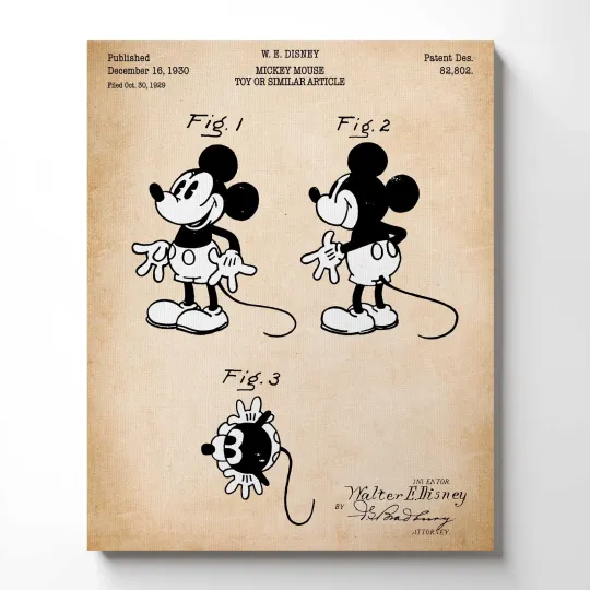 Discover Mickey Mouse Wall Art Canvas Print - Home & Living Wall Decor