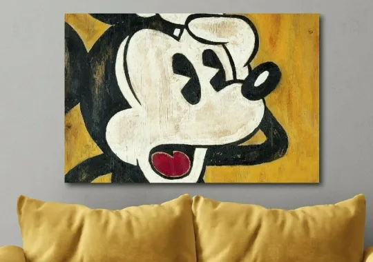Discover Mickey Mouse Vintage Canvas Wall Art Print