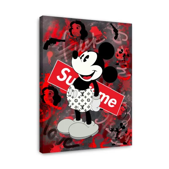 Discover Trendy Mickey Cartoon Wall Art Canvas Print for Kids Room Decor