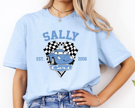 Discover Disney Sally Cars Girl Shirt, Disney McQueen Kids Shirt, Disneyland Car Movies Shirt, Disney McQueen and Sally Couple Shirt, Disney Trip Tee