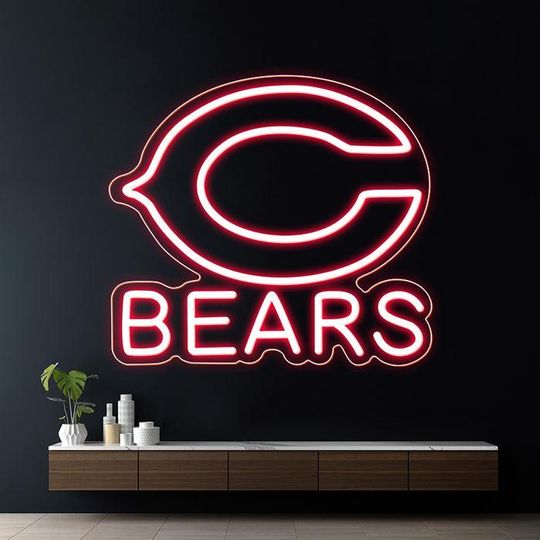 Discover football Team Logo Neon LED Wall Decor  UV Printed Acrylic Sign