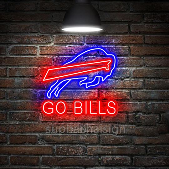 Discover Buffalo Bills Football Neon Sign,Bedroom Wall Decor, Personalized Gift for Boyfriend,Man Cave