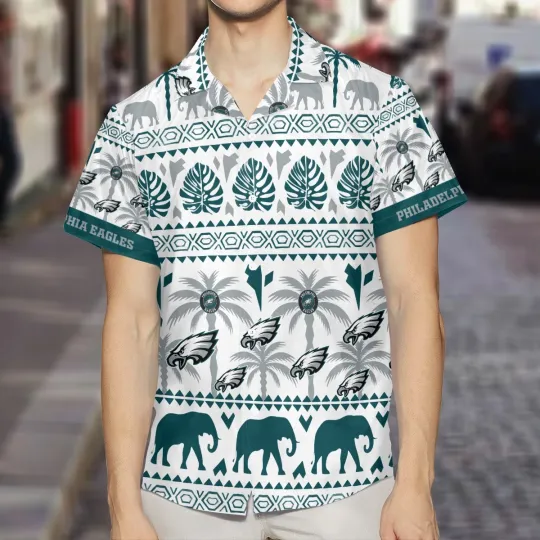 Discover Philadelphia Football Team Eagless Summer Hawaiian Shirt, Unisex Adult, Size S-5