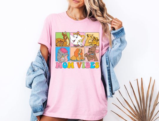Discover Disney Mom Vibes Shirt, Mrs. Potts Duchess Helen Perdita Parr Mrs. Jumbo Sweatshirt, Disney Mama T-Shirt, Disneyland Mother's Day Trip Tees