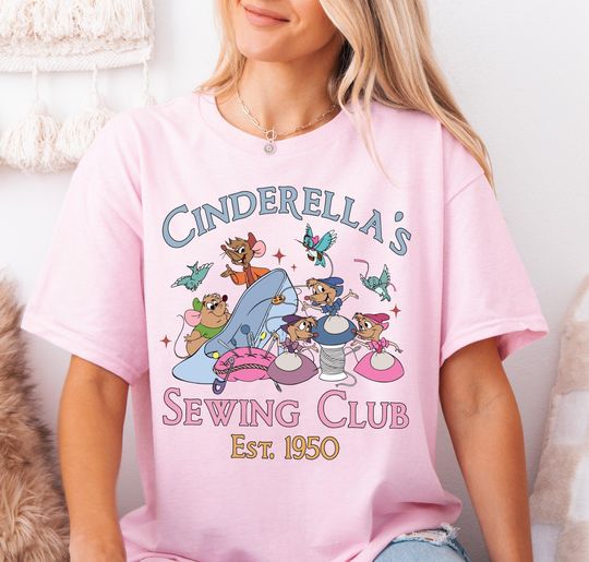 Discover Cinde's Sewing Club Shirt, Disney Gus Gus T-Shirt, Sewing Lovers Shirt, Disneyland Family Vacation Sweatshirt