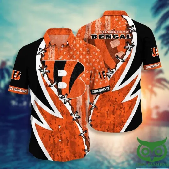 Discover Cincinnati Football Team Bengalss Summer Hawaiian Shirt, Unisex Adult, Size S-5X