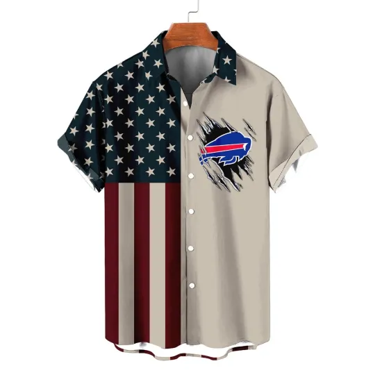 Discover Buffalo Football Team Billss Classic American Flag Hawaiian Shirt, Unisex Adult,