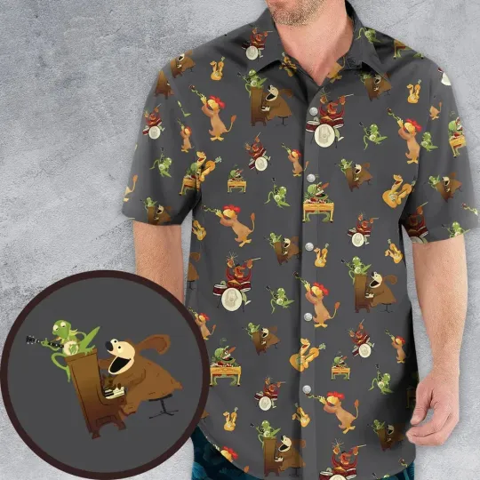 Discover River Bottom Dr. Teeth and the Electric Mayhem Hawaiian Shirt, Unisex Adults, Fu