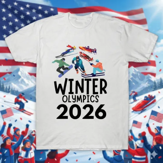 Discover Olympic Winter 2026 T-Shirt All Sport White Tee