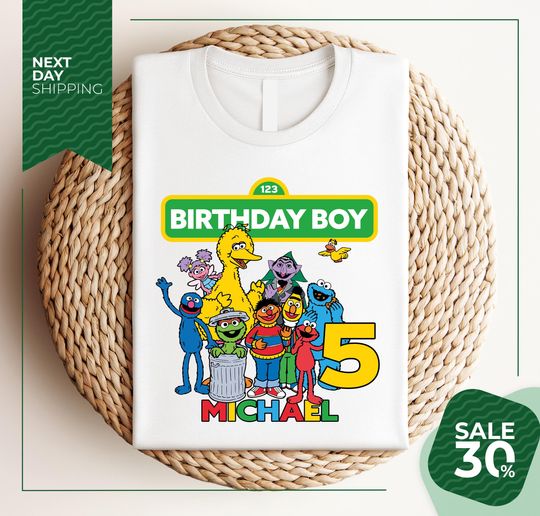 Sesame Street Birthday Family Custom Shirt | Sesame Street Custom Birthday t shirt | Personalized Toddler Birthday t-shirt | Family tee